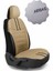 Ford Fiesta Hachback 2003-2008 Aracınıza Uyumlu Koltuk Kılıfı Luxe Deri Koyu Bej 3