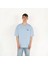 Oversized Select Baskılı Erkek Açık Mavi T-Shirt 1