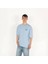 Oversized Select Baskılı Erkek Açık Mavi T-Shirt 2