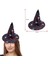 Halloween Siyah Dralon Kumaş Gothic Tarz Cadı Şapkası Yetişkin 1 Adet 2