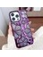 iPhone 13 Pro Için Tpu Kılıf Elektro Kaplama Çiçek Içi Boş Isı Dağılımı Telefon Koruyucu-Mor (Yurt Dışından) 1