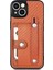 iPhone 14 Için Kılıf Kart Tutucu Karbon Fiber Doku Pu+Tpu+Pc Darbeye Dayanıklı Telefon Kapağı-Kahverengi (Yurt Dışından) 1