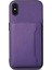 iPhone X/xs Için Kılıf Kart Yuvası Buzağı Dokulu Pu+Pc+Tpu Telefon Kılıfı Kickstand-Mor (Yurt Dışından) 1