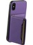 iPhone X/xs Için Kılıf Kart Yuvası Buzağı Dokulu Pu+Pc+Tpu Telefon Kılıfı Kickstand-Mor (Yurt Dışından) 2