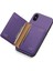 iPhone X/xs Için Kılıf Kart Yuvası Buzağı Dokulu Pu+Pc+Tpu Telefon Kılıfı Kickstand-Mor (Yurt Dışından) 4