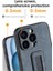 iPhone 13 Pro Için 6.1 Inç Kılıf Pc+Pu Deri Telefon Kılıfı, Gizli Itme-Çekme Çubuğu-Floresan Siyah (Yurt Dışından) 3