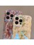iPhone 15 Pro Için Kapak Dalga Kenarı Tpu Blu-Ray Imd Telefon Kabuğu Yağlıboya Çiçek Desen Tasarımı-Yeşil (Yurt Dışından) 3