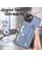 iPhone 15 Plus Kılıf Deri+Tpu+Pc Hibrit Telefon Kılıfı Kart Yuvalı Kickstand-Mavi (Yurt Dışından) 5