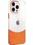 iPhone 13 Pro Kılıf Darbeye Dayanıklı Pc Iki Renkli Ekleme Telefon Kapağı-Turuncu (Yurt Dışından) 1