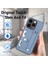 iPhone 15 Pro Max Kılıf Karbon Fiber Dokulu Deri+Tpu+Pc Telefon Kılıfı ve Kart Tutucu-Mavi (Yurt Dışından) 4