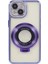iPhone 13 Için Kılıf Esnek Tpu Rhinestones Dekor Koruyucu Kabuk Pc Halkalı Kickstand-Mor (Yurt Dışından) 1