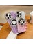iPhone 14 Pro Için Kılıf Akrilik+Tpu Payetler Manyetik Halkalı Epoksi Telefon Kılıfı Kickstand-Gümüş+Pembe (Yurt Dışından) 5