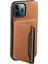 iPhone 12 Pro Max Için Kılıf Retro Dokulu Pu+Tpu+Pc Kart Çantalı Manyetik Telefon Kılıfı-Kahverengi (Yurt Dışından) 4