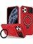 iPhone 11 Pro Max Için Kılıf Kickstand Pc+Tpu Lens Korumalı Manyetik Telefon Kılıfı-Kırmızı (Yurt Dışından) 1