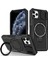 iPhone 11 Pro Max Için Kılıf Kickstand Pc+Tpu Lens Korumalı Manyetik Telefon Kılıfı-Siyah (Yurt Dışından) 1