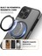 iPhone 12/12 Pro Için Manyetik Kılıf Düşmeye Dayanıklı Deri+Pc+Tpu Kickstand Telefon Kapağı-Gri (Yurt Dışından) 4
