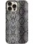 iPhone 15 Pro Için Yılan Dokulu Telefon Kılıfı Pc+Pu Deri Düşmeyi Önleyici Kapak (Tam Kaplama Değil)-Siyah (Yurt Dışından) 1