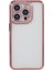iPhone 15 Pro Için Tpu Kılıf Rhinestones Dekor Anti-Drop Ince Telefon Kapağı-Gül Altın (Yurt Dışından) 1