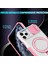 iPhone 11 Pro Max Için Kılıf Kickstand Pc+Tpu Lens Korumalı Manyetik Telefon Kılıfı-Pembe/beyaz (Yurt Dışından) 3