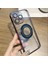 iPhone 15 Pro Max Için Manyetik Telefon Kılıfı Pc+Tpu Logo Görünümü Şeffaf Arka Kapak Lensli Film-Mor (Yurt Dışından) 1