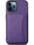 iPhone 12 Pro Max Için Kickstand Kılıf Düşmeyi Önleyici Buzağı Dokusu Pu+Pc+Tpu Telefon Kapağı-Mor (Yurt Dışından) 1