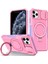 iPhone 11 Pro Max Için Kılıf Kickstand Pc+Tpu Lens Korumalı Manyetik Telefon Kılıfı-Mor/pembe (Yurt Dışından) 1