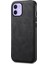 iPhone 12/12 Pro Manyetik Kılıf Retro Pu+Pc+Tpu Darbeye Dayanıklı Telefon Kapağı-Siyah (Yurt Dışından) 1