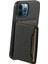 iPhone 12 Pro Max Için Kickstand Kılıf Düşmeyi Önleyici Buzağı Dokusu Pu+Pc+Tpu Telefon Kapağı-Siyah (Yurt Dışından) 2