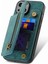 iPhone 13 Için Kickstand Kapak Pu+Tpu Telefon Koruyucu Kılıf Retro Cüzdan-Yeşil (Yurt Dışından) 4