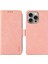 iPhone 12 Pro Için Deri Kılıf Rfıd Engelleme Cüzdan Telefon Kapağı Yan Manyetik Toka-Pembe (Yurt Dışından) 1