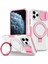 iPhone 11 Pro Kılıf Magsafe Pc+Tpu Kamera Koruma Telefon Kılıfı ile Uyumlu-Pembe/beyaz (Yurt Dışından) 1
