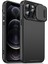 iPhone 12 Pro/12 6.1 Inç Telefon Kılıfı Pc+Tpu Çizilmeye Dayanıklı Telefon Kapağı, Slayt Kamera Korumalı-Siyah (Yurt Dışından) 1