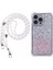 iPhone 13 Pro Için Çift Renkli Degrade Telefon Kılıfı Tpu+Askı-Gümüş+Pembe ile Akrilik Arka Kabuk (Yurt Dışından) 1