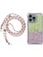 iPhone 13 Pro Için Çift Renkli Gradyan Telefon Kılıfı Tpu+Askılı Akrilik Arka Kabuk-Sarı+Pembe (Yurt Dışından) 1
