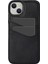 iPhone 13 Mini Kılıf Için Çizilmeye Dayanıklı Pu+Tpu Kart Tutuculu Telefon Kabuğu-Siyah (Yurt Dışından) 1