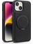 iPhone 14 Plus Için Manyetik Telefon Kılıfı Deri+Pc+Tpu Döner Halkalı Kickstand-Siyah (Yurt Dışından) 2
