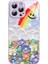 iPhone 14 Pro Kılıf Smile Gökkuşağı Desenli Tpu+Temperli Cam Ince Telefon Kapağı-Mor (Yurt Dışından) 1