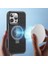 iPhone 13 Pro Için Manyetik Kılıf Petek Dokulu Pc+Tpu Telefon Kılıfı ve Kickstand-Koyu Mor (Yurt Dışından) 4
