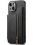 iPhone 15 Için Kılıf Retro Kickstand Telefon Kapağı Pu+Tpu Cüzdan Koruyucu Kabuk-Siyah (Yurt Dışından) 5