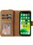 iPhone 13 Kılıf Cüzdan Fermuarlı Standlı Deri Telefon Kılıfı-Kahverengi (Yurt Dışından) 3