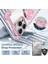 iPhone 13 Pro Için 6.1 Inç Manyetik Kılıf Pc+Tpu 360 Derece Döndürme Kickstand Telefon Kapağı-Şeffaf Pembe (Yurt Dışından) 2