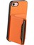 iPhone 7/8 Kılıf Pu Deri Kart Yuvaları Kickstand Koruyucu Kapak-Turuncu (Yurt Dışından) 2