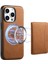 iPhone 15 Pro Kılıfları Için Deri+Tpu+Pc Telefon Kılıfı Magsafe-Brown ile Uyumlu (Yurt Dışından) 1