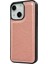 iPhone 13 Için Arka Kılıf Darbeye Dayanıklı Pu Deri Kaplamalı Tpu Buzağı Dokulu Telefon Kapağı-Gül Altın (Yurt Dışından) 1