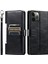 iPhone 11 Pro Kılıf Pu Deri+Tpu 6 Kart Yuvalı Standlı Telefon Kılıfı-Siyah (Yurt Dışından) 1