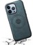 iPhone 13 Pro Kılıf Retro Deri+Pc+Tpu Manyetik Telefon Kılıfı-Mavi (Yurt Dışından) 4