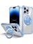 iPhone 14 Pro Için Kılıf Döner Halka Çubuğu Tpu+Pc Telefon Kapağı-Şeffaf Mavi (Yurt Dışından) 1