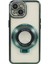 iPhone 14 Plus Için Rhinestones Dekor Kılıf Yumuşak Tpu Kickstand Koruyucu Telefon Kapağı-Gece Yarısı Yeşili (Yurt Dışından) 1