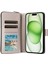 iPhone 15 Plus/14 Plus Kılıf Cüzdan Pu Deri Eşkenar Dörtgen Standlı Düşme Önleyici Telefon Kapağı-Bej (Yurt Dışından) 2
