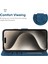 iPhone 15 Pro Kılıf Çizgi Desenli Deri Tam Koruma Folyo Telefon Kılıfı-Mavi (Yurt Dışından) 5